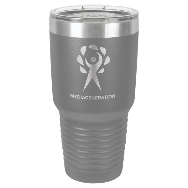 Polar Camel 30 oz. Dark Gray Ringneck Tumbler with Standard Lid - Dark Gray
