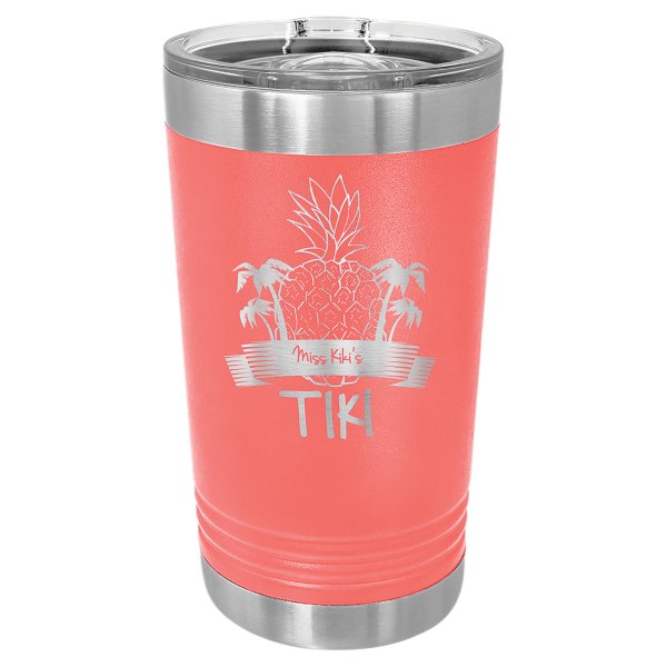 Polar Camel Coral 16 oz. Pint with Slider Lid - Coral