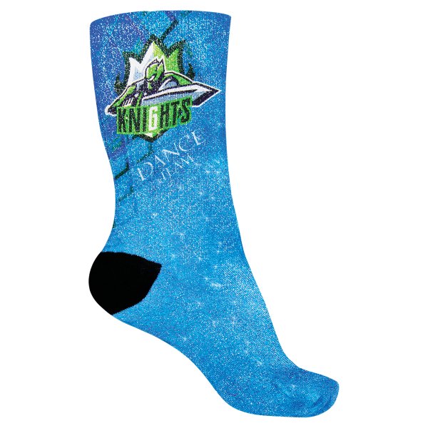 Shimmer Adult Crew Socks (1 Pair) - White/Black heel
