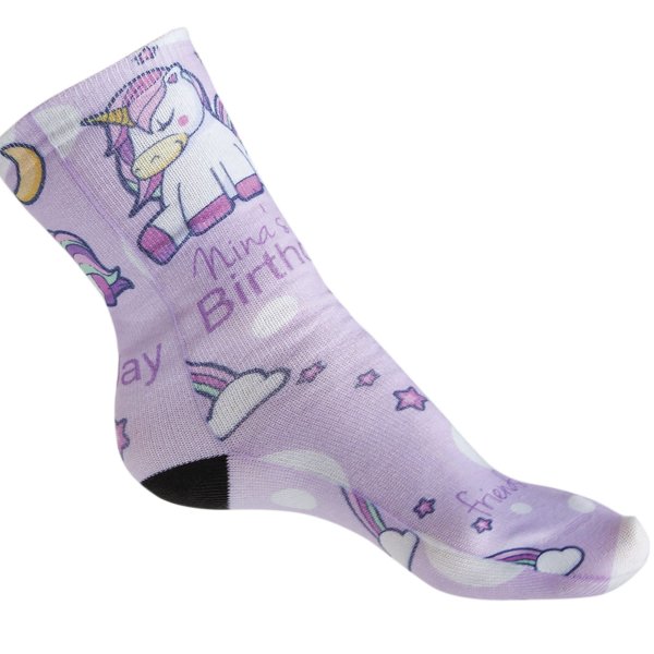 Unisex Kids Crew Socks (1 Pair) - White/black heel