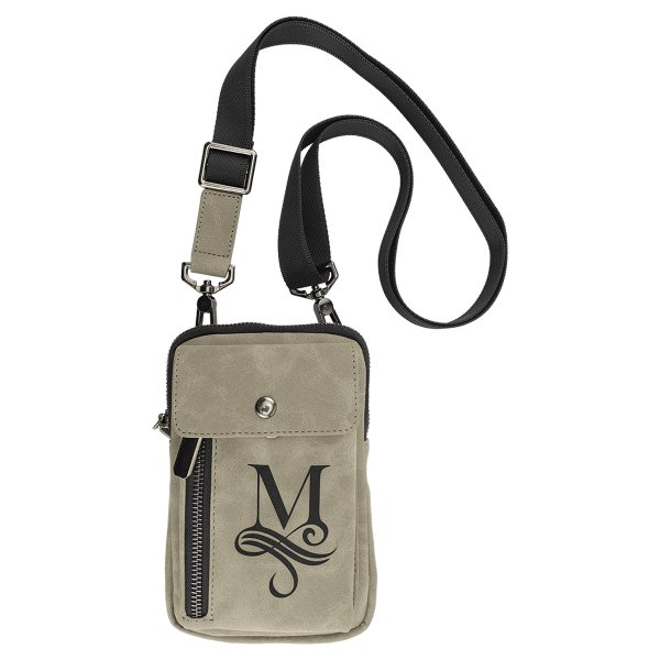 Urban Bag - Engraved Faux Leather, Creekside Collection, Light Green - Light Green