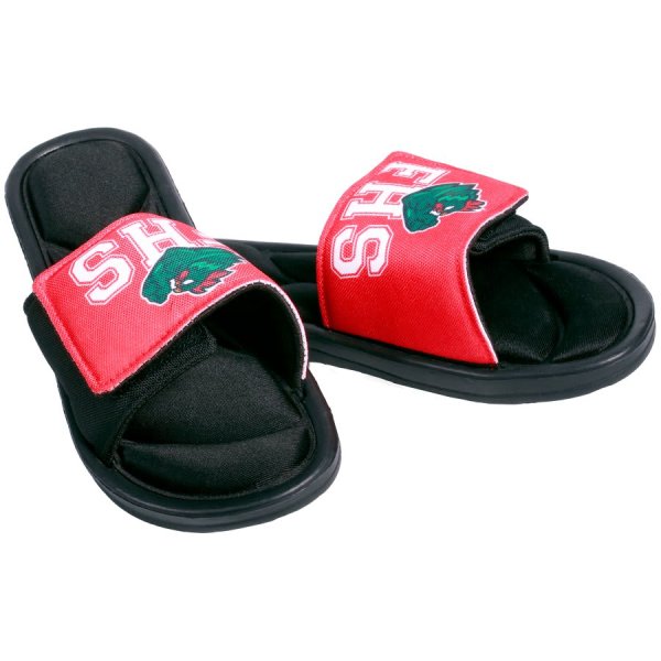 Small Custom Printed Slide-On Sandal - Black/White