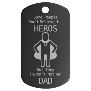 1" x 2" Black Anodized Aluminum  G.I. Tag