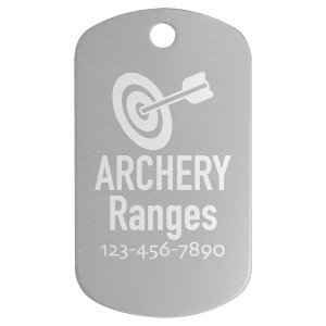 1" x 2" Silver Anodized Aluminum  G.I. Tag
