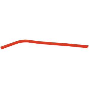 10" Red Small Silicone Straw
