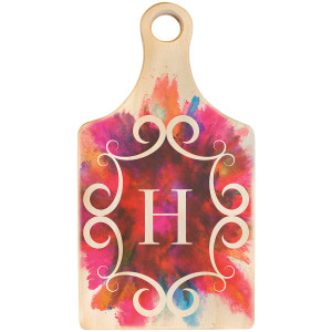 13 1/2" x 7" Custom Printed Paddle Shaped  Wood Cutting Board