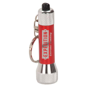 2 3/4" Red 5-LED Custom Engraved Flashlight with Keychain