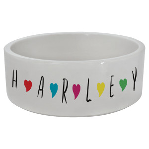 2.36" x 6.1 Custom Printed Ceramic Pet Bowl