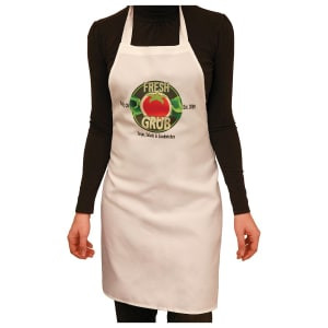 28" x 31 1/2" White Custom Printed Apron