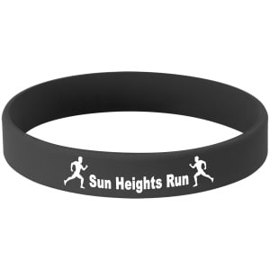 4 1/8" Black/White Custom Engraved Bracelet