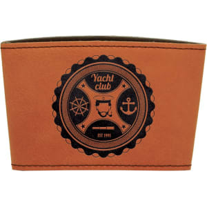 3" Rawhide Engraved Faux Leather Mug Sleeve