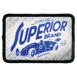 3" x 2" Rectangle Custom Printed Patch with Adhesive & Black Border