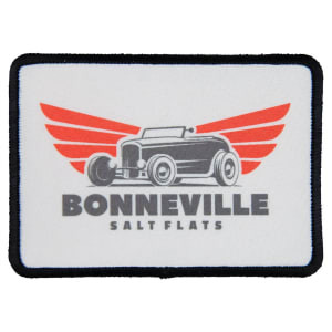 3 1/2" x 2 1/2" Rectangle Custom Printed Patch with Adhesive & Black Border
