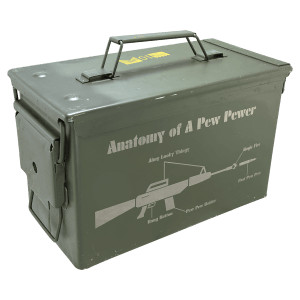 50 Caliber Army Surplus Steel Ammo Can