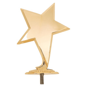 4 1/2" Gold Star With Base Casting with Stud