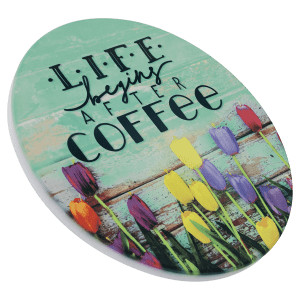4 1/4" Custom Printed Round Sandstone Coaster