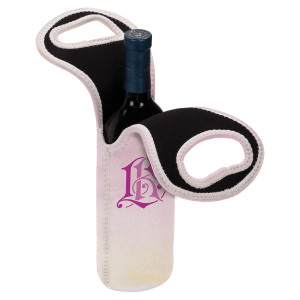 4 3/4" x 14 1/2" Custom Printed Insulated Wine Gift Bag