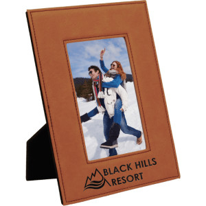 4" x 6" Rawhide Engraved Faux Leather Photo Frame