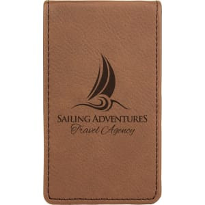 7-Piece Dark Brown Engraved Faux Leather Manicure Gift Set