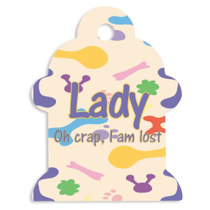 7/8" x 1" White Custom Printed Fire Hydrant Pet Tag