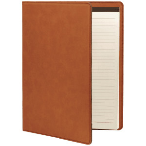 9 1/2" x 12" Rawhide Engraved Faux Leather Portfolio with Notepad