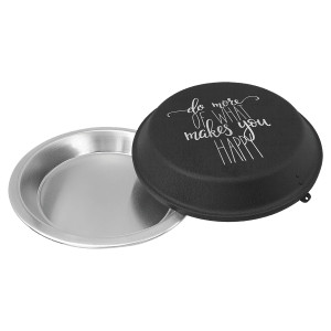9" Aluminum Pie Pan with Black Lid