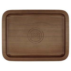 13 5/8" x 10 5/8" Walnut Tray with 9" x 12" Recessed Center