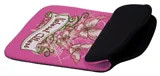 10 1/2" x 13 1/2" White/Black Custom Printed Foldover Laptop Sleeve - Open view
