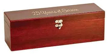 Rosewood Finish Single Wine Box with Tools - Closed 2 view