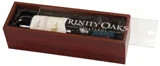 Rosewood Finish Wine Box with Clear Acrylic Lid - Open view