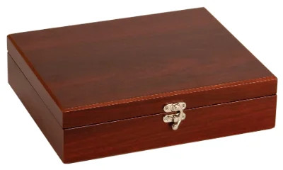 Rosewood Finish 5-Piece Wine Tool Gift Set - Closed view