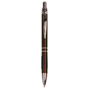 Burgundy with Silver Trim Custom Engraved Pen with Gripper