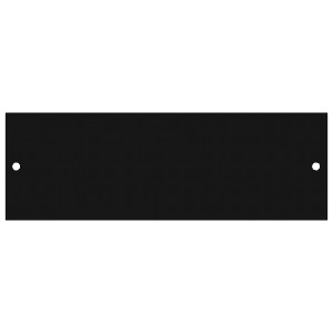 1 1/2" x 5 3/4" Black Brass Plate with Two Holes