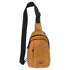 Explorer Bag - Engraved Faux Leather, Creekside Collection, Light Brown