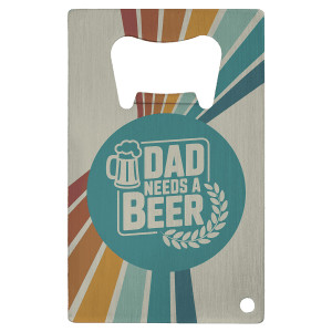 2 1/8" (L) x 3 3/8" (H) Stainless Steel Bottle Opener with Punch Hole