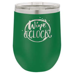 Polar Camel 12 oz. Green Stemless Wine Tumbler with Standard Lid