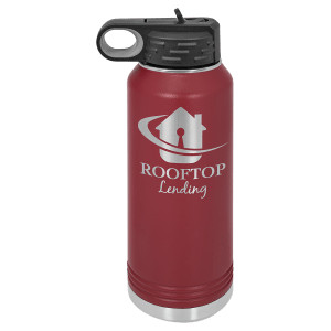Polar Camel 32 oz. Maroon Water Bottle