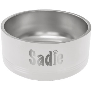 Polar Camel 64 oz. Large White Pet Bowl