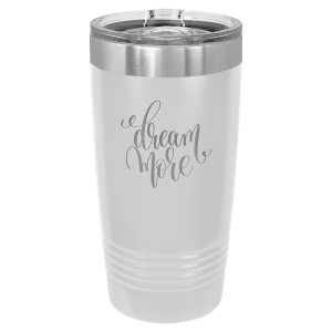 Polar Camel 20 oz. White Ringneck Tumbler with Slider Lid