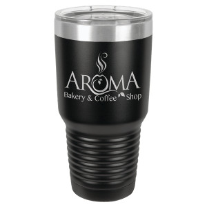 Polar Camel 30 oz. Black Ringneck Tumbler with Standard Lid