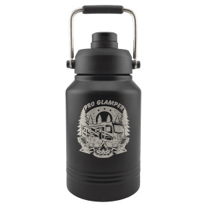 Polar Camel 64 oz. Black Vacuum Insulated Jug with Chug Lid and Easy-Carry Handle