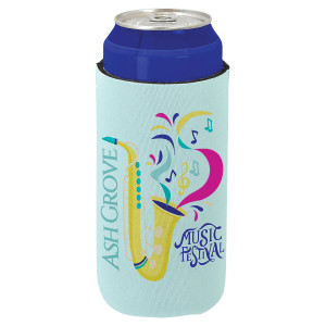 White Custom Printed 16 oz. Can Beverage Holder
