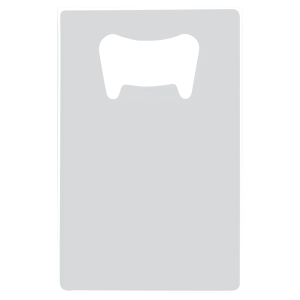 2 1/8" x 3 3/8" Custom Printed White Stainless Steel Bottle Opener