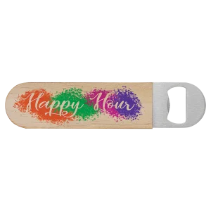 1 1/2" x 7" Custom Printed Wood Bottle Opener