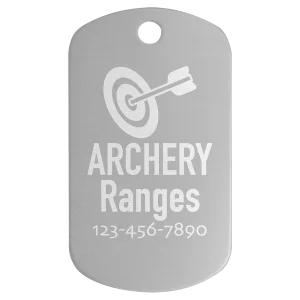 1" x 2" Silver Anodized Aluminum  G.I. Tag
