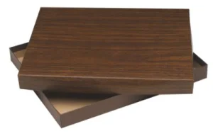 10 1/2" x 13" Walnut Foiled Plaque Box