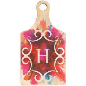 13 1/2" x 7" Custom Printed Paddle Shaped  Wood Cutting Board