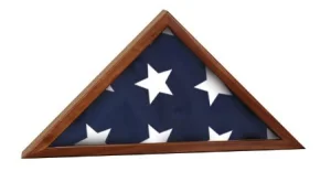 16 1/4" x 8 1/4" Genuine Walnut Flag Display Case