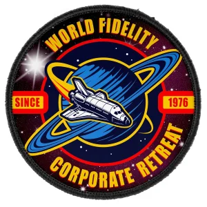 3" Round Custom Printed Patch with Adhesive & Black Border
