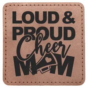 3" x 3" Blush Premier Engraved Faux Leather Square Patch with Kota Pro Adhesive - Creekside Collection